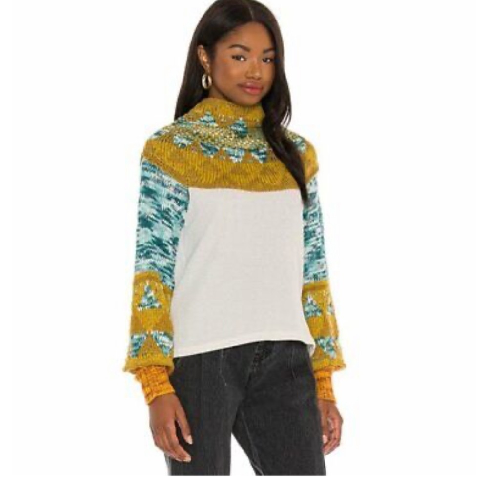 Free People “Swift the new stuff “ thermal sweater crew neck